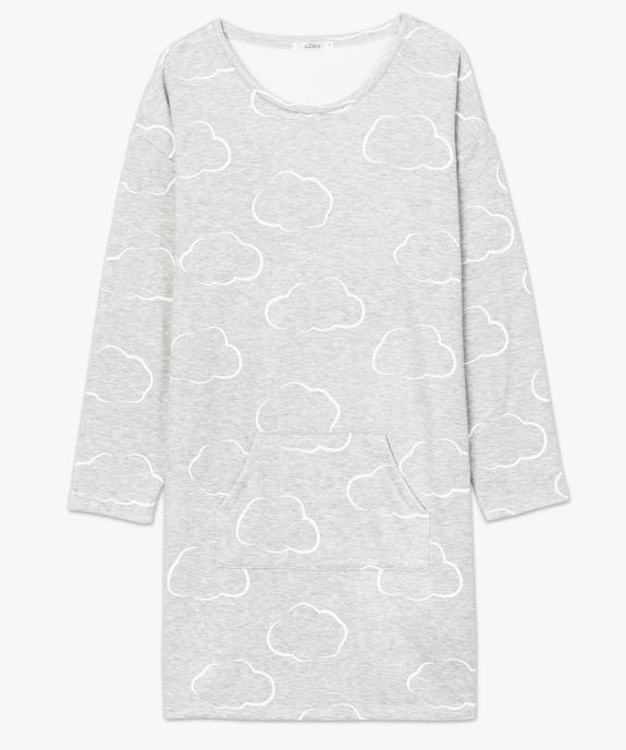 Chemise de nuit femme en maille chaude à manches longues vue4 - GEMO(HOMWR FEM) - GEMO