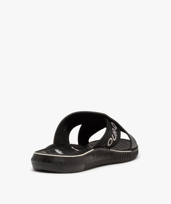 Sandales homme mules à larges brides croisées vue4 - GEMO (CASUAL) - GEMO