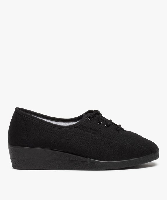 Derbies femme confort unies en toile brodée vue1 - GEMO (CONFORT) - GEMO