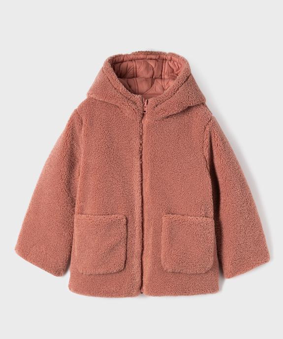 Manteau à capuche réversible fille - GEMO (ENFANT) Manteau à capuche réversible fille vue5 - GEMO (ENFANT) - GEMO