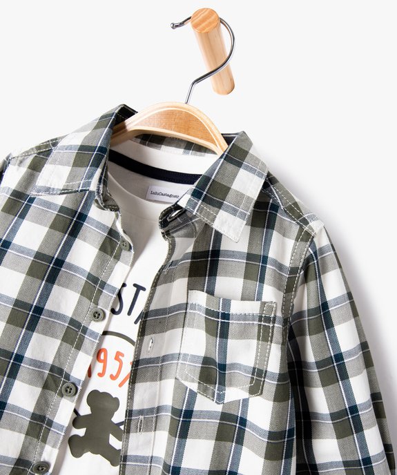 Ensemble chemise + tee-shirt manches longues bébé garçon - LuluCastagnette vue2 - LULUCASTAGNETTE - GEMO