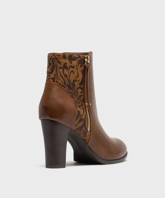 Bottines à talon avec zip décoratif femme - Emilia Rosa - EMILIA ROSA Bottines à talon avec zip décoratif femme - Emilia Rosa vue4 - EMILIA ROSA - GEMO
