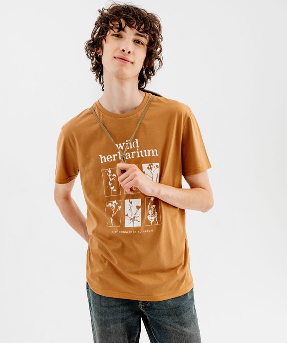 Tee-shirt manches courtes imprimé homme vue1 - GEMO 4G HOMME - GEMO