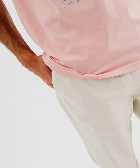 Pantalon jogger en toile de coton homme vue2 - GEMO 4G HOMME - GEMO