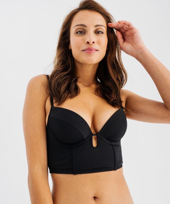 Bustier à armatures en microfibre effet push-up femme - GEMO(HOMWR FEM) Bustier à armatures en microfibre effet push-up femme vue1 - GEMO(HOMWR FEM) - GEMO