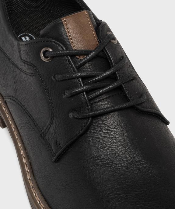 Derbies à lacets avec empiècements contrastants homme - Mario Baldano vue7 - MARIO BALDANO - GEMO