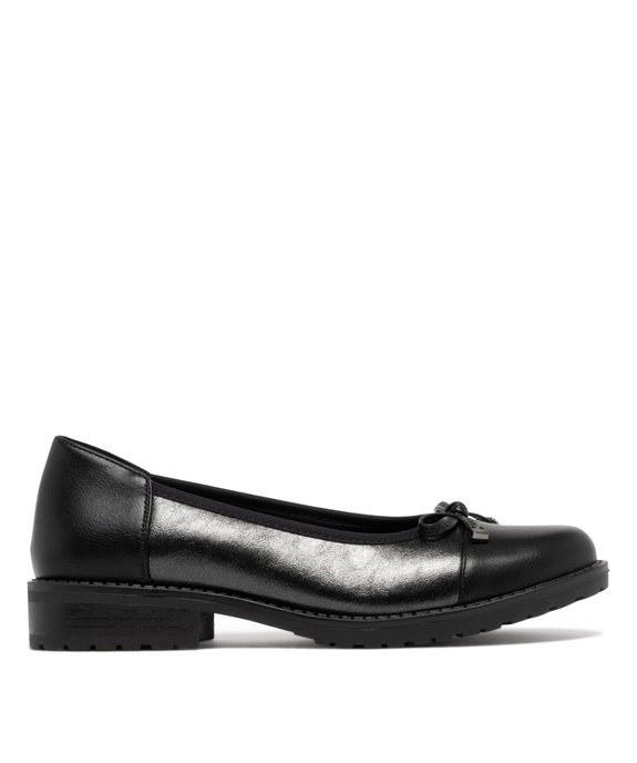 Ballerines femme confort détails scintillants avec noeud fantaisie vue2 - GEMO(URBAIN) - GEMO