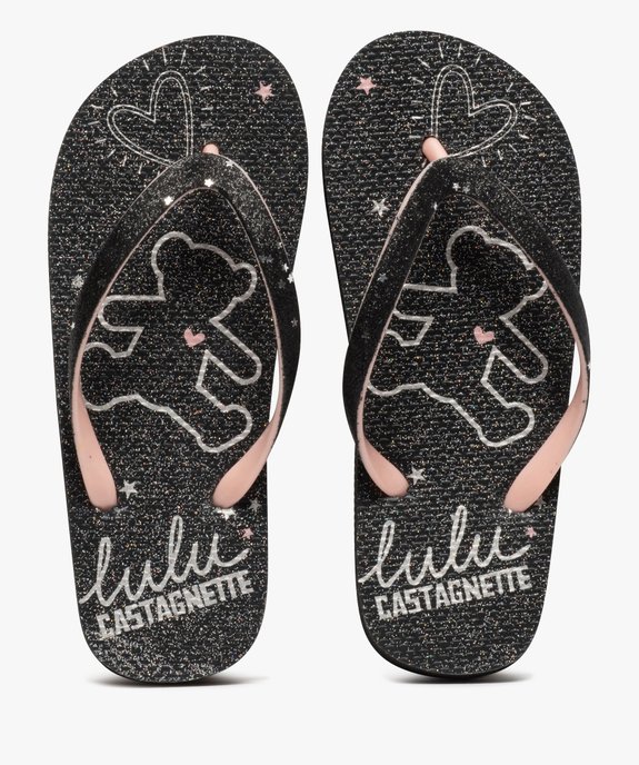 Tongs fille pailletées à semelle imprimée – LuluCastagnette vue1 - LULU CASTAGNETT - GEMO