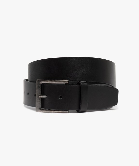 Ceinture homme en cuir avec boucle carrée en métal vue1 - GEMO (ACCESS) - GEMO