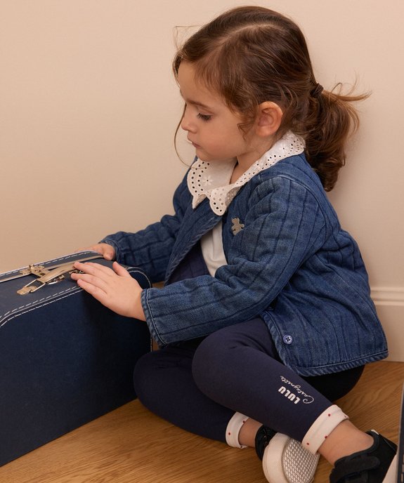 Legging réversible bébé fille - LuluCastagnette vue1 - LULU CASTAGNETTE GEMO FOR GOOD - GEMO