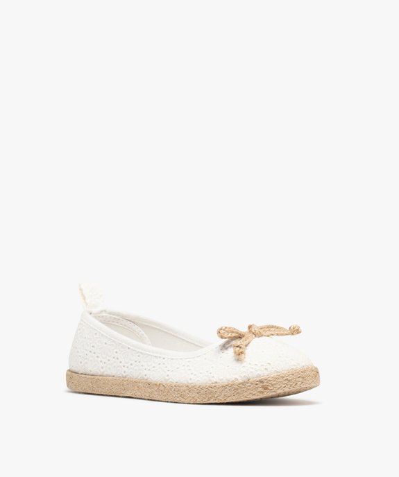 Ballerines en toile imprimée à semelle de corde femme vue3 - FOLLOW ME G4G - GEMO