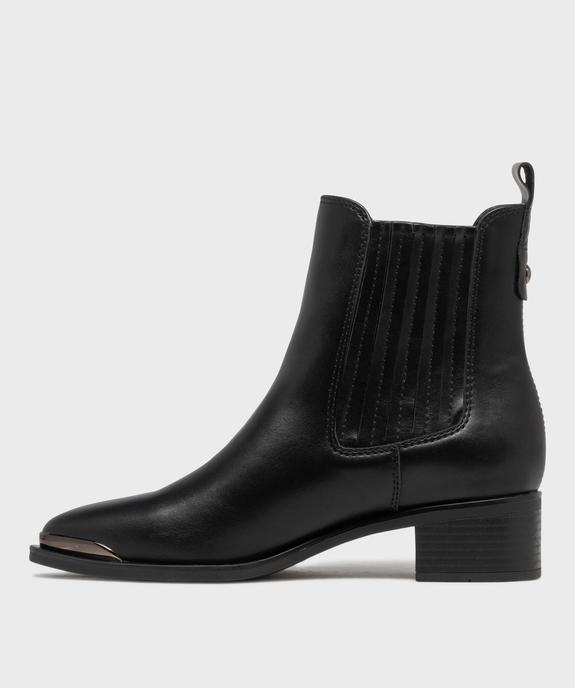 Boots santiags à tige montante élastiquée femme vue3 - FOLLOW ME - GEMO