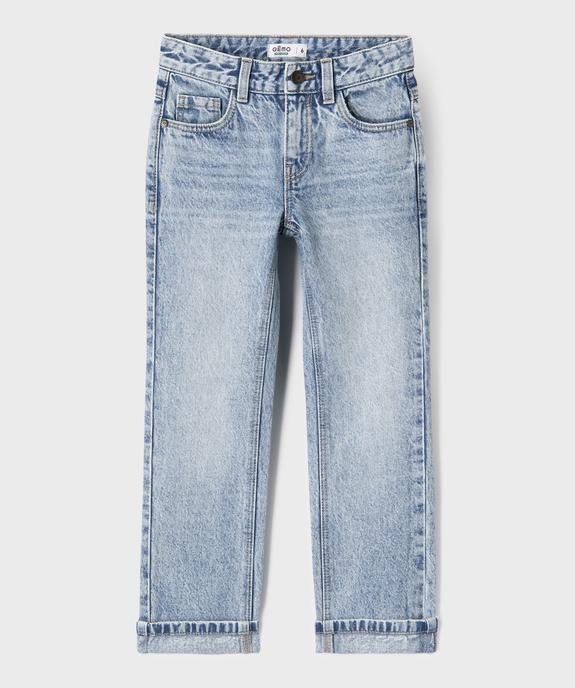 Jean regular en coton délavé garçon vue3 - GEMO 4G GARCON - GEMO