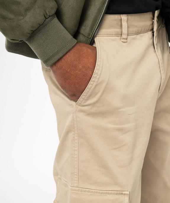 Pantalon cargo coupe regular homme vue6 - GEMO 4G HOMME - GEMO