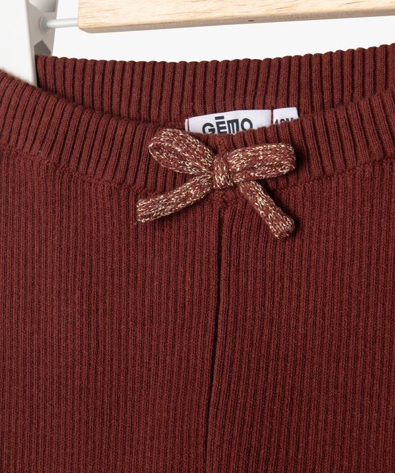 Pantalon en maille côtelée bébé fille vue3 - GEMO(BEBE DEBT) - GEMO