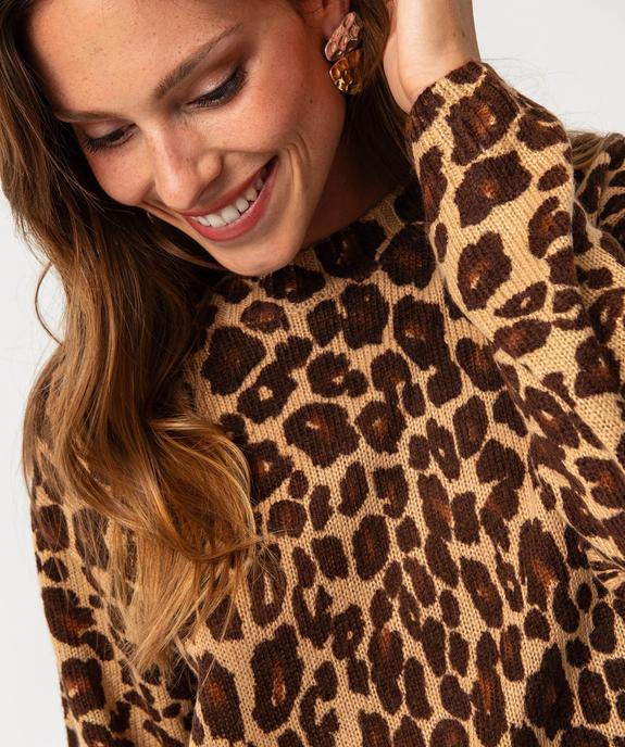 Pull à col rond à motifs femme vue2 - GEMO(FEMME PAP) - GEMO