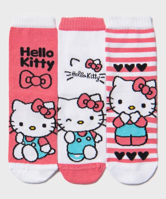 Chaussettes à motif chat fille (lot de 3) - Hello Kitty vue1 - HELLO KITTY - GEMO