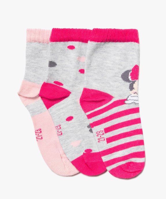 Chaussettes bébé fille tige haute imprimées Minnie - Disney (lot de 3) vue1 - MINNIE - GEMO