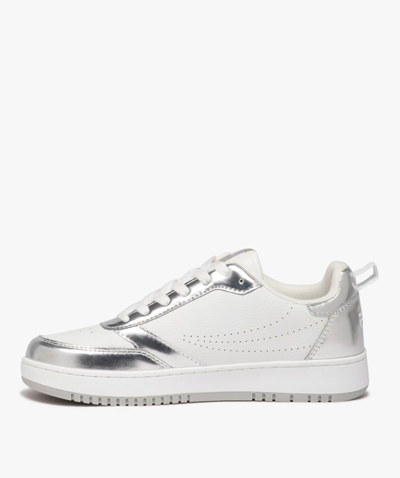 Baskets femme unie à détails colorés avec semelle épaisse - Fila vue3 - FILA - GEMO