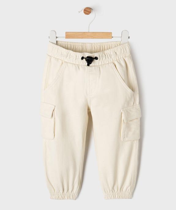 Pantalon de jogging cargo en maille coloris unique bébé garçon vue1 - GEMO(BEBE DEBT) - GEMO