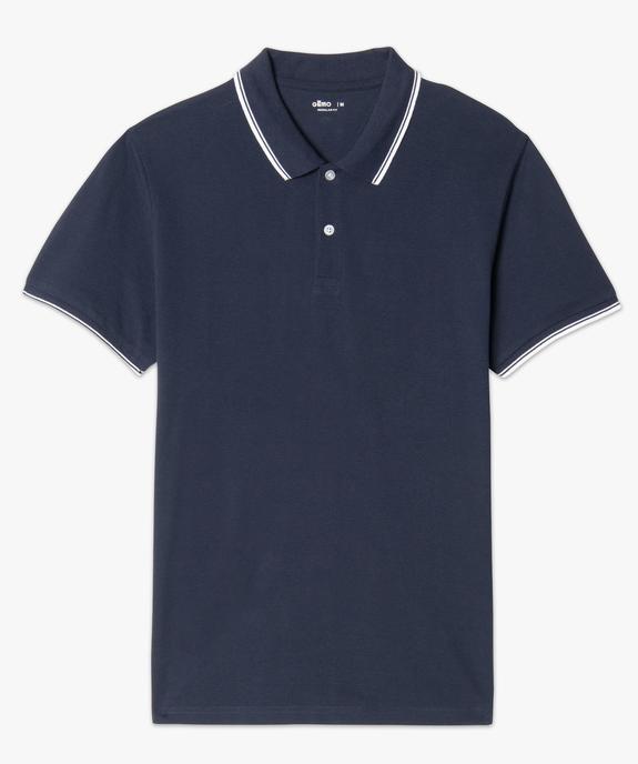 Polo homme à manches courtes 100% coton bio vue4 - GEMO (HOMME) - GEMO