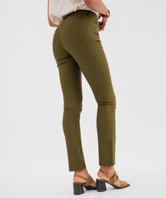 Pantalon Regular taille normale en coton stretch femme vue3 - GEMO 4G FEMME - GEMO