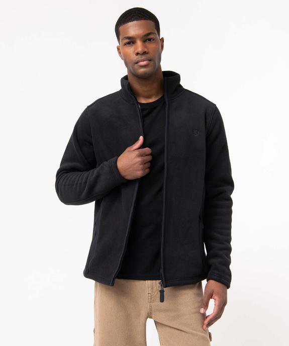 Sweat homme zippé en maille polaire à col doublé vue2 - KENSINGTON - GEMO