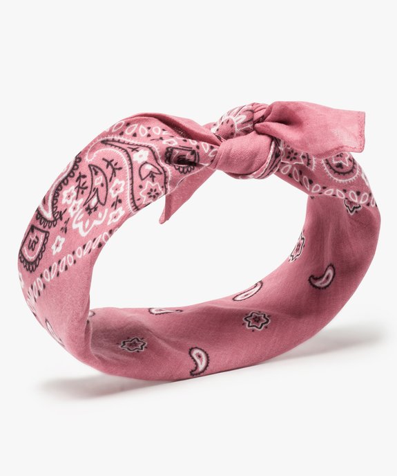 Foulard femme bandana vue2 - GEMO (ACCESS) - GEMO