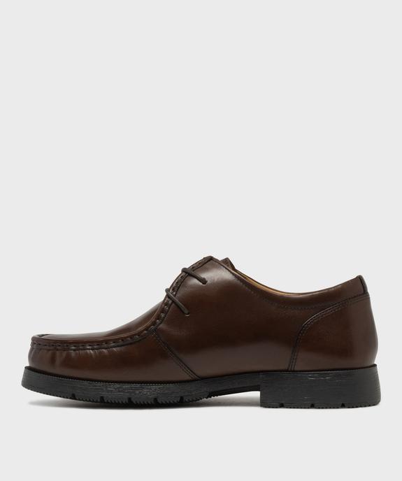 Mocassins à lacets en cuir homme - Pierre Cardin vue3 - PIERRE CARDIN D - GEMO