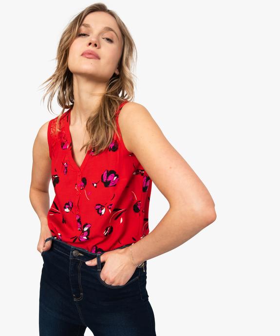 Blouse femme sans manches imprimée vue1 - GEMO(FEMME PAP) - GEMO
