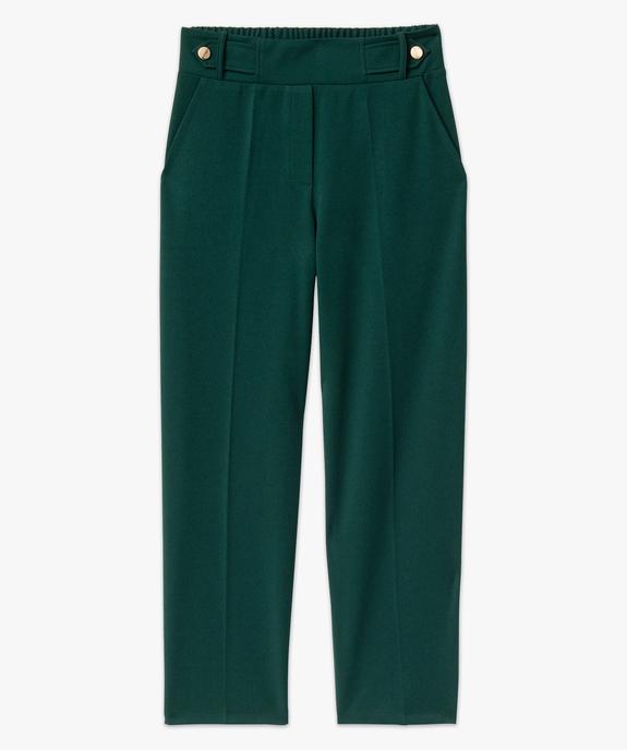 Pantalon 7/8ème à plis en maille fluide femme vue4 - GEMO(FEMME PAP) - GEMO