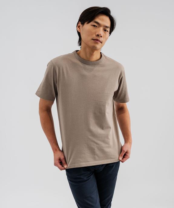 Tee-shirt manches courtes et col rond homme vue1 - GEMO (HOMME) - GEMO