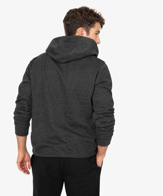 Sweat homme à capuche avec poche kangourou vue3 - GEMO (HOMME) - GEMO