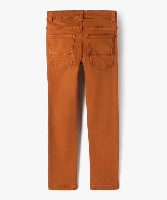 Pantalon uni extensible coupe Slim garçon vue3 - GEMO (ENFANT) - GEMO