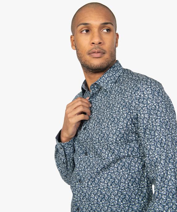 Chemise homme cintrée motif graphique vue2 - GEMO (HOMME) - GEMO