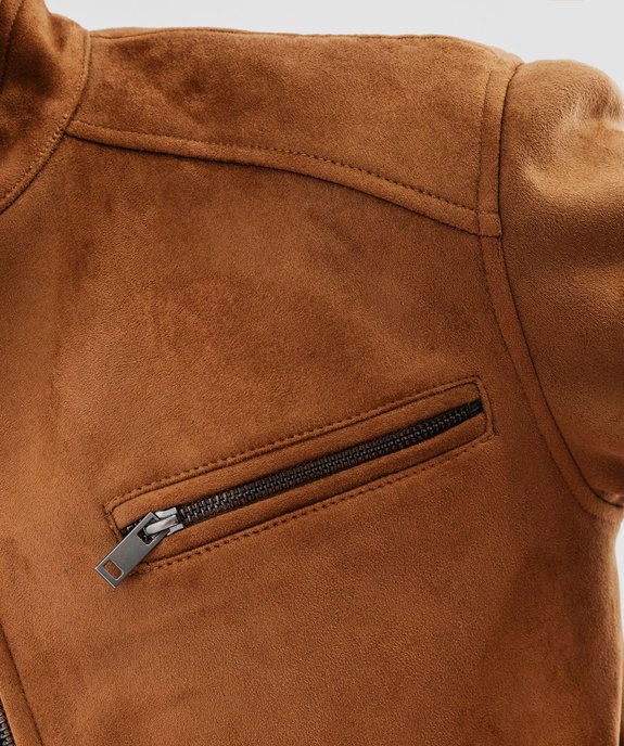 Blouson zippé en suédine homme vue4 - GEMO (HOMME) - GEMO