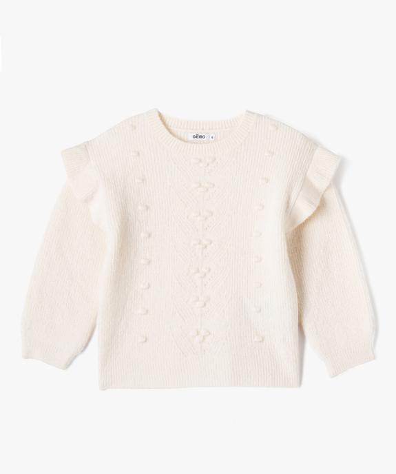 Pull avec volants sur les épaules fille vue2 - GEMO (ENFANT) - GEMO