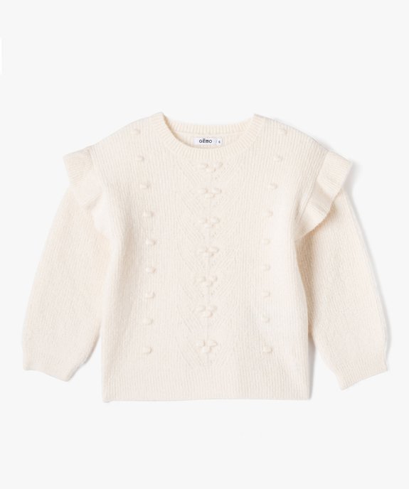 Pull avec volants sur les épaules fille vue2 - GEMO (ENFANT) - GEMO