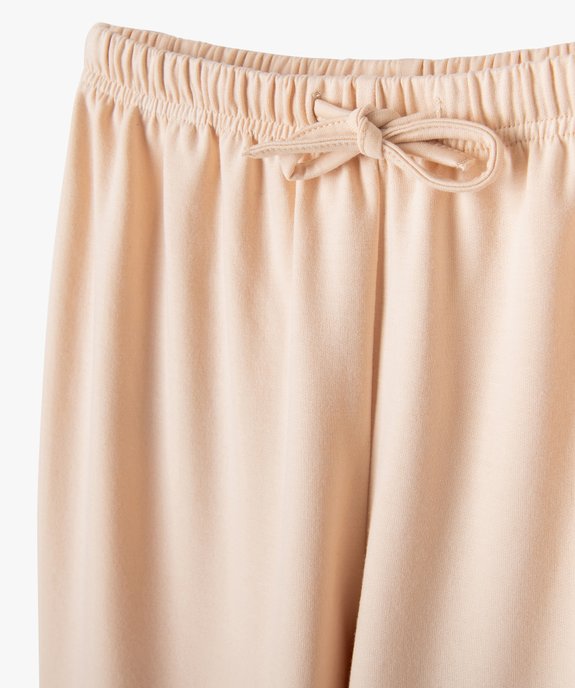 Pantalon de pyjama en molleton doux fille vue2 - GEMO