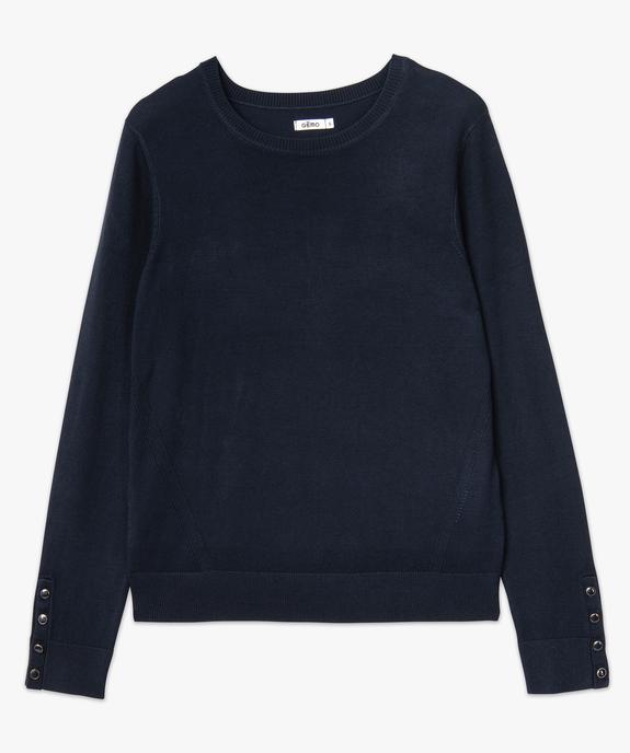 Pull à col rond en maille fine femme vue4 - GEMO 4G FEMME - GEMO