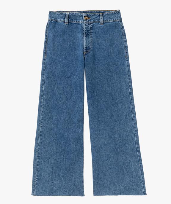Pantacourt en jean cropped wide leg femme vue4 - GEMO 4G FEMME - GEMO