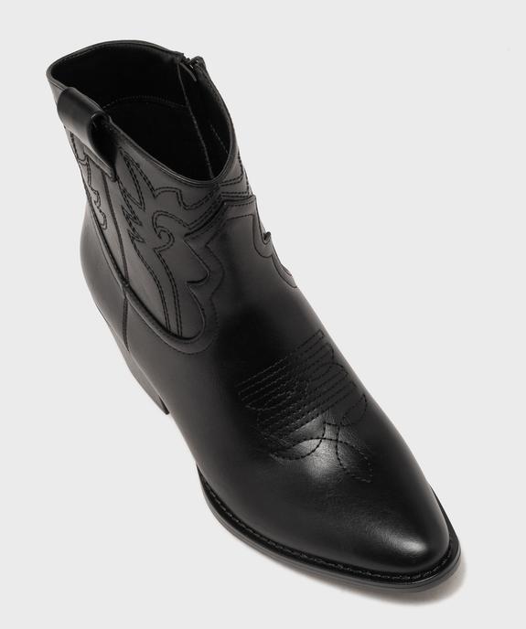 Boots santiags avec dessus brodé femme - Follow Me vue5 - FOLLOW ME - GEMO