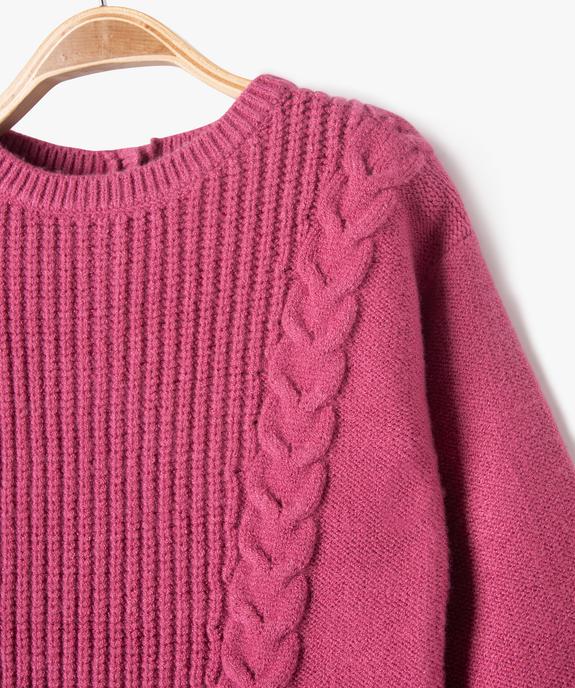 Pull bébé fille tout doux en maille fantaisie vue2 - GEMO(BEBE DEBT) - GEMO