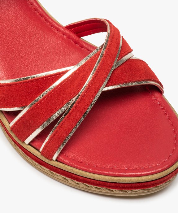 Sandales femme à talon compensé et détails métallisés vue6 - GEMO(URBAIN) - GEMO