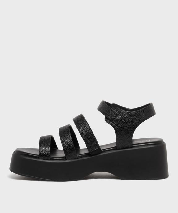 Sandales multibrides à semelle plateforme femme vue3 - 5 MILES - GEMO