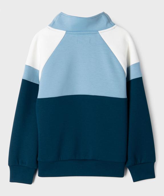 Sweat poche kangourou à col montant zippé garçon vue5 - GEMO (ENFANT) - GEMO