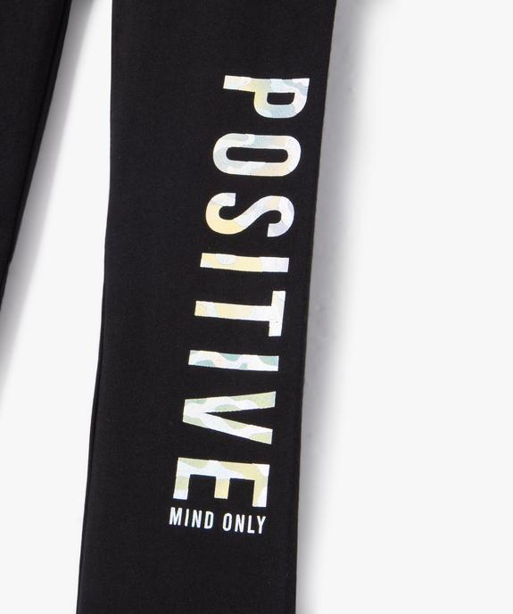 Legging long en coton stretch imprimé fille vue2 - GEMO 4G FILLE - GEMO