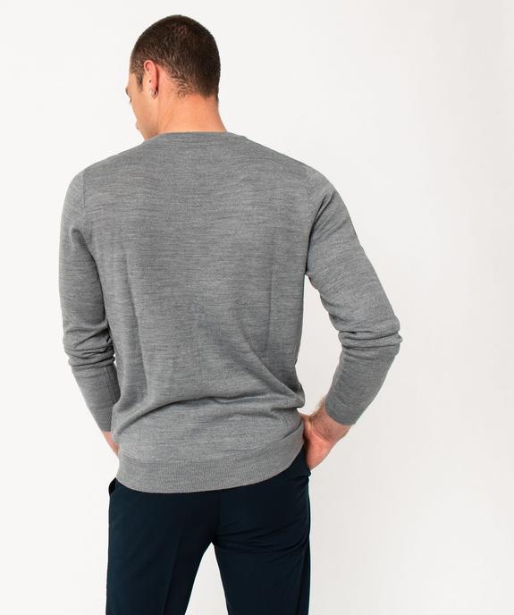 Pull léger à col V en maille fine homme vue3 - GEMO (HOMME) - GEMO