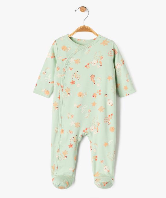 Pyjama dors-bien à motifs marins bébé fille vue1 - GEMO 4G BEBE - GEMO