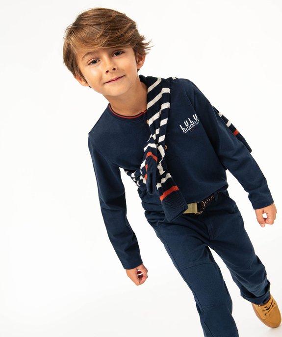 Pull à rayures garçon - LuluCastagnette vue5 - LULUCASTAGNETTE - GEMO